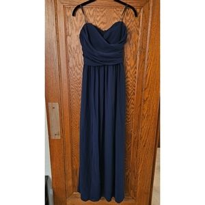 Lulu's Floor Lenth Navy Gown